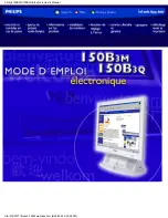 Preview for 1 page of Philips 150B3Q (French) Mode D'Emploi