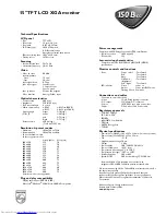 Preview for 2 page of Philips 150B4CG Specifications