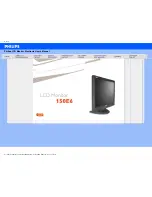 Предварительный просмотр 1 страницы Philips 150E6 User Manual