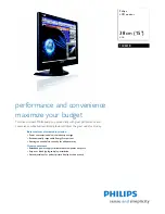 Philips 150E6FB Specifications предпросмотр