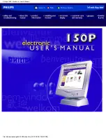 Предварительный просмотр 1 страницы Philips 150P Electronic User'S Manual