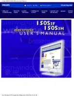 Preview for 1 page of Philips 150S3F User Manual