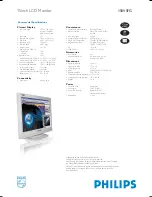 Preview for 1 page of Philips 150V5FG Specifications