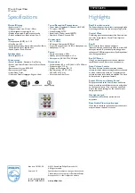 Предварительный просмотр 2 страницы Philips 15PT2526 Specification Sheet