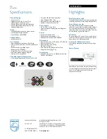 Предварительный просмотр 2 страницы Philips 15PT2527 Specification Sheet