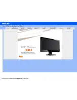Philips 160E1 User Manual предпросмотр
