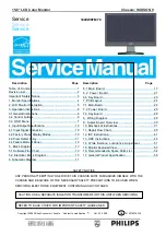 Предварительный просмотр 1 страницы Philips 160VW Service Manual