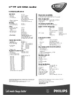 Предварительный просмотр 2 страницы Philips 170B Specification Sheet