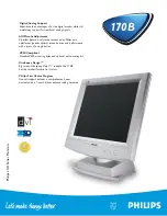 Предварительный просмотр 1 страницы Philips 170B Specifications