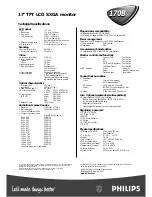 Preview for 2 page of Philips 170B2T Specifications