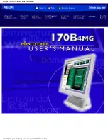 Philips 170B4 Electronic User'S Manual предпросмотр