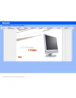 Предварительный просмотр 1 страницы Philips 170B6 User Manual