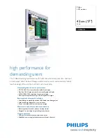 Preview for 1 page of Philips 170B6CG Specifications