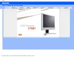 Philips 170B7 Electronic User'S Manual preview