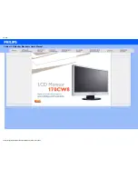 Предварительный просмотр 1 страницы Philips 170CW8 User Manual