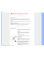 Предварительный просмотр 22 страницы Philips 170CW8 User Manual