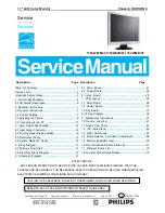 Предварительный просмотр 1 страницы Philips 170CW8FB/00 Service Manual