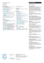 Предварительный просмотр 2 страницы Philips 170CW8FBJ Specification Sheet