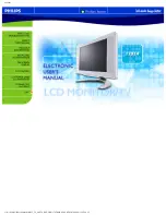 Предварительный просмотр 1 страницы Philips 170M4FS User Manual