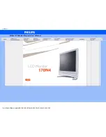 Предварительный просмотр 1 страницы Philips 170N4 User Manual