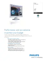 Preview for 1 page of Philips 170S7FS/00 Specifications