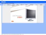 Предварительный просмотр 1 страницы Philips 170V7 Electronic User'S Manual