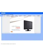 Предварительный просмотр 1 страницы Philips 170V9 User Manual