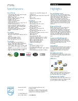 Предварительный просмотр 2 страницы Philips 170V9FB Specification Sheet