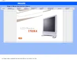 Предварительный просмотр 1 страницы Philips 170X4 User Manual