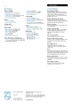 Предварительный просмотр 2 страницы Philips 17HT3154 Specification Sheet