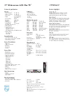 Preview for 2 page of Philips 17PF8946/37 Specifications