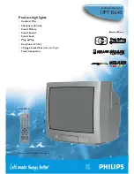 Preview for 1 page of Philips 17PT1564S Specification Sheet