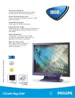 Philips 180B2 Specification Sheet preview