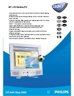 Philips 180MT Specification Sheet предпросмотр