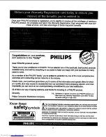 Preview for 3 page of Philips 19-STEREO CTV W-REMOTE CONT-CHARCOAL-19PS50S Directions For Use Manual