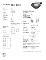 Preview for 2 page of Philips 190B4 Specification Sheet