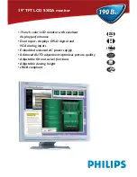 Preview for 1 page of Philips 190B4CS Specifications