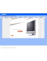 Предварительный просмотр 1 страницы Philips 190B5 User Manual