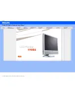 Предварительный просмотр 1 страницы Philips 190B6 User Manual