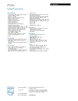 Предварительный просмотр 3 страницы Philips 190B6CB Specification Sheet