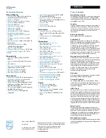 Preview for 2 page of Philips 190B7 Specification Sheet