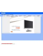 Preview for 1 page of Philips 190B9 - Brilliance - 19" LCD Monitor User Manual