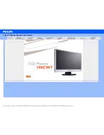 Philips 190CW7 User Manual предпросмотр