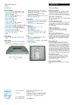 Preview for 2 page of Philips 190S6FG Specifications
