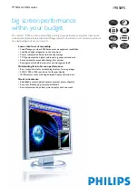 Preview for 1 page of Philips 190S6FS Specifications