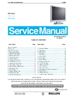 Предварительный просмотр 1 страницы Philips 190S7 Service Manual