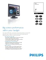 Preview for 1 page of Philips 190S7 Specifications