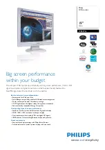 Preview for 1 page of Philips 190S7FG Specifications