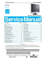 Предварительный просмотр 1 страницы Philips 190S8FB/00 Service Manual