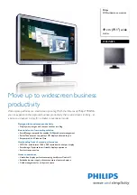 Preview for 1 page of Philips 190SW8FS Specifications